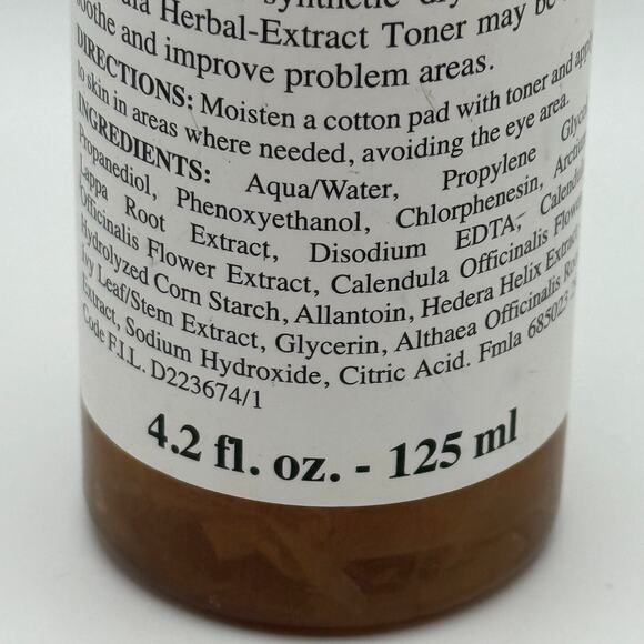 NEW Kiehl's Calendula Herbal-Extract Toner 4.2 oz / 125 ml - Alcohol-Free - Picture 2 of 7